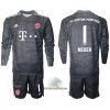 Officiële Voetbalshirt + Korte Broek Doelman FC Bayern München Manuel Neuer 1 Uit 2021-22 Lange Mouw - Kids